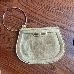 Gold Bene Handbag Wristlet Purse